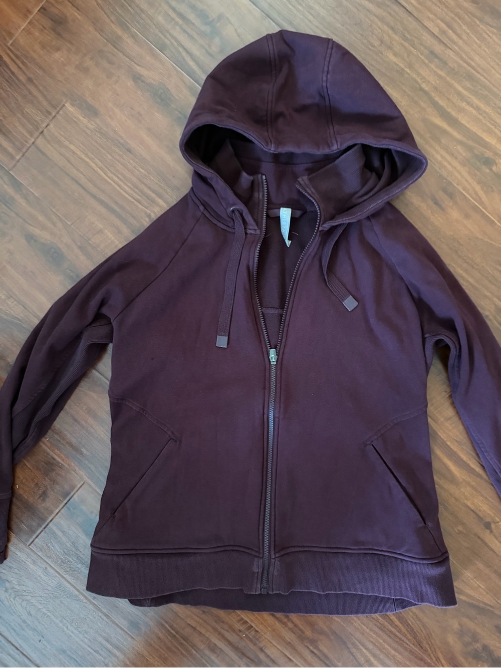Athleta Full-Zip Hooded Jacket in Deep Plum